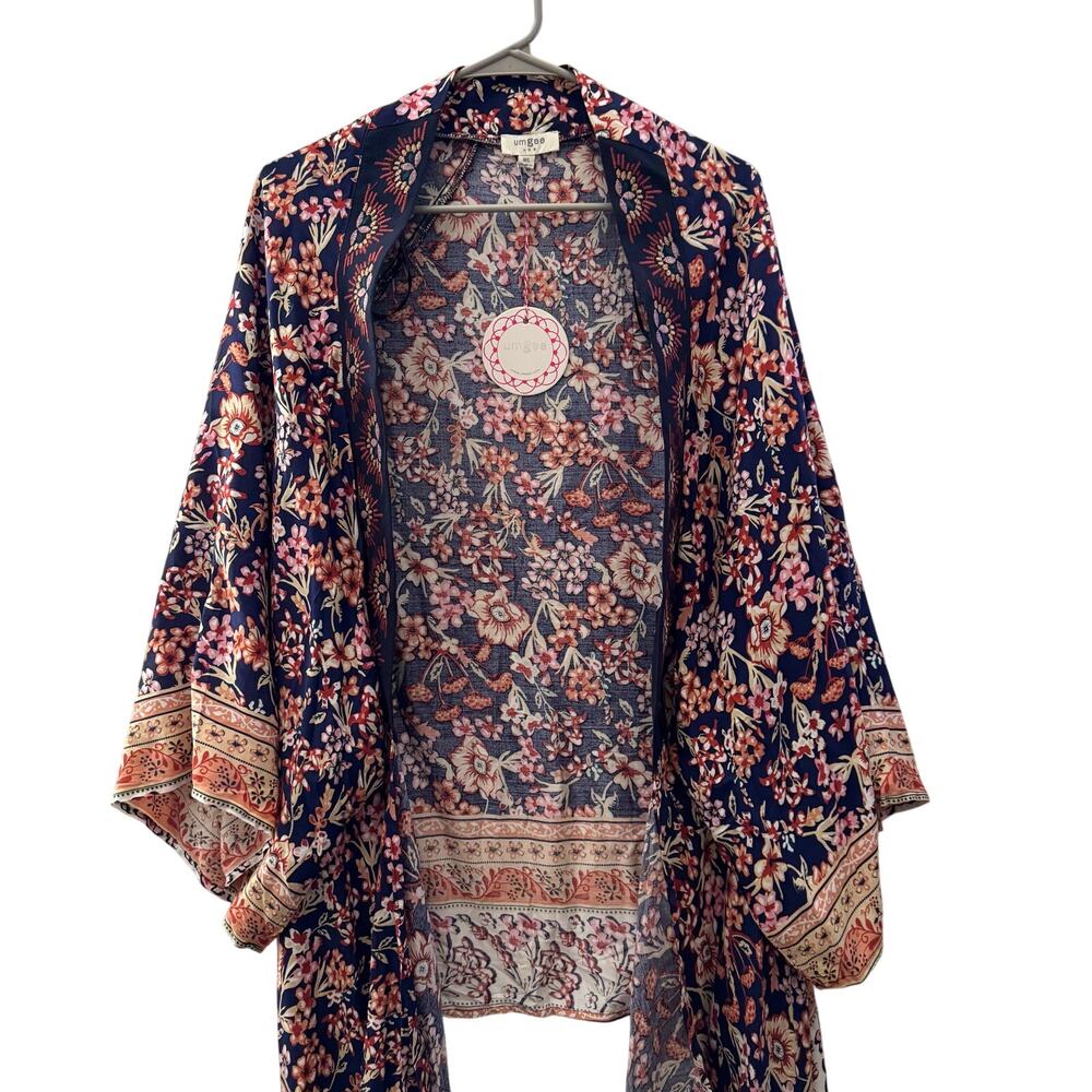 Umgee Boho Floral Open Kimono Size M/L NWT